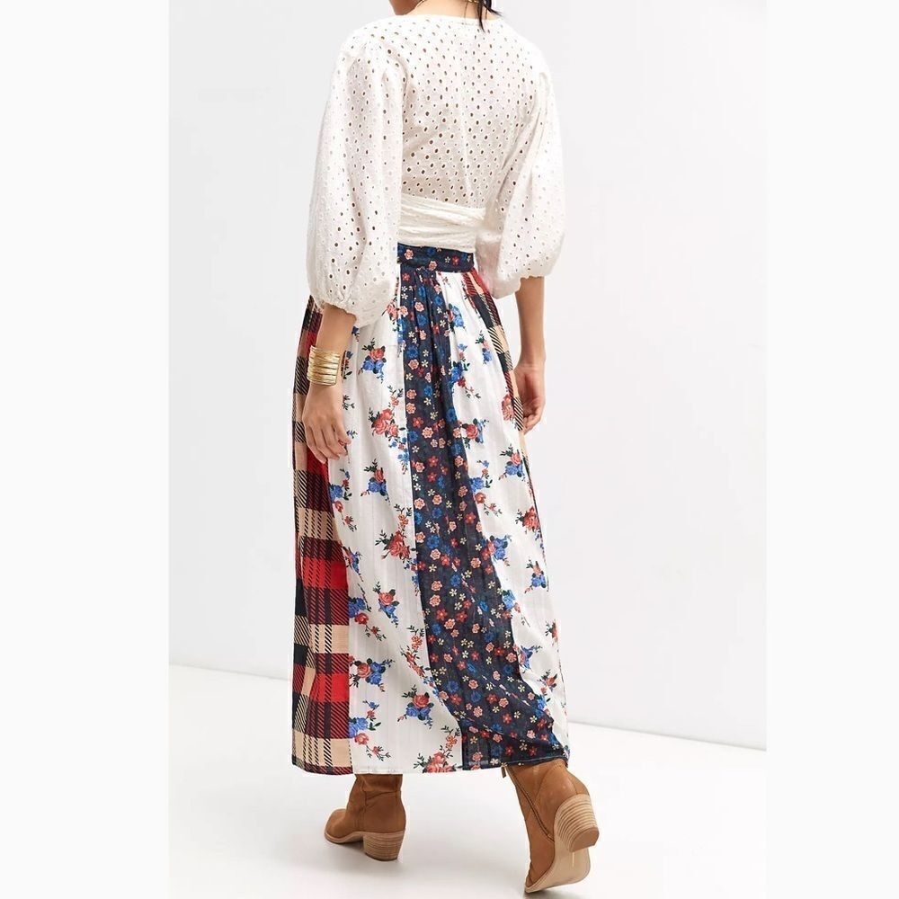 Anthropologie Let Me Be Contrast Maxi Skirt - Picture 4 of 5